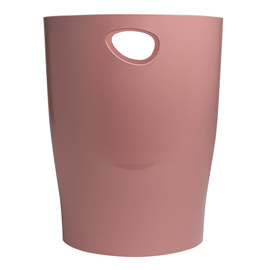 Cestino gettacarte ecobin skandi - altezza 33,5 cm - diametro 26 cm - 15 l - rosa antico - exacompta