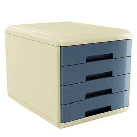 Cassettiera vintage sugar - 4 cassetti - 29,5 x 38,5 x 28,2 cm - azzurro - arda