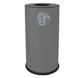 Contenitore tondo 1 scomparto 70l in acciaio grigio stilcasa