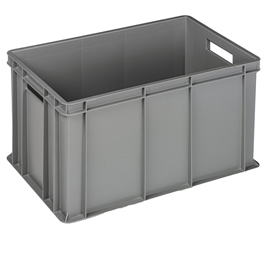Cassa industriale europa - 60 x 40 x 32 cm - 64 l - pp - grigio - mobil plastic