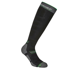 Calze lunghe tecniche zenith - taglia m (40-43) - nero/verde fluo - u-power - conf. 2 paia