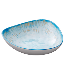 Ciotola triangolare linea oceano - 23,5 x 6 cm - melamina - leone