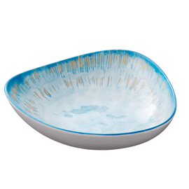 Ciotola triangolare linea oceano - 18,5 x 6 cm - melamina - leone