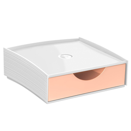 Cassettiera componibile storage box -  18,6 x 18,5 x 6,4 cm  - pesca - cep