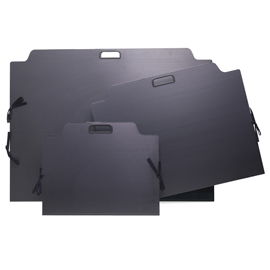 Cartella portadisegni - con maniglia - 35 x 50 cm - nero - colorosa