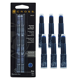 Cartucce inchiostro - blu - cross  - conf. 6 pezzi
