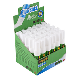Colla stick - permanente - 8 gr - scotch - espositore 30 pezzi