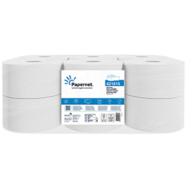 Carta igienica centrefeed mini jumbo - 2 veli - 15 gr - diametro 19 cm - 10,75 cm x 210 m - bianco - papernet