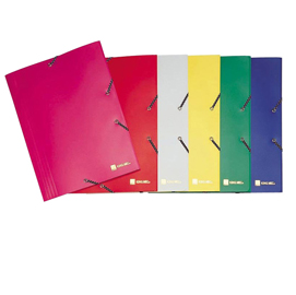 Cartellina 3 lembi - con elastico lollipop - 22x30 cm - ppl opaco - blu - king mec