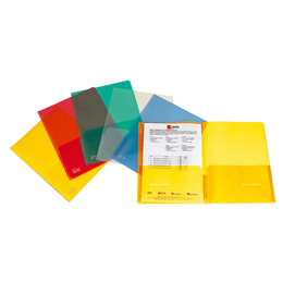 Cartellina con tasche full - 21x29,7 cm - colori assortiti - king mec