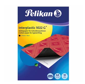 Carta carbone interplastic® 1022g® - 21x31 cm - nero - pelikan - conf. 10 fogli