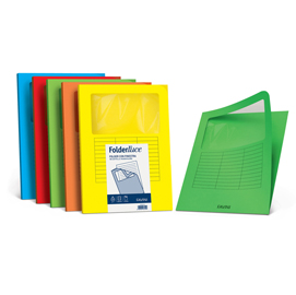 Cartelline a l con finestra - cartoncino 140 gr - 22x31 cm - azzurro - favini - conf. 10 pezzi