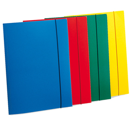 Cartellina con elastico - ppl - 3 lembi - 23,5x34,5 cm - giallo - fellowes