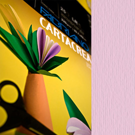 Cartoncino cartacrea - 35x50cm - 220gr - rosa 116 - fabriano - blister 10 fogli