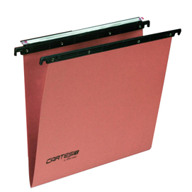 Cartella sospesa cartesio plus - cassetto - interasse 39 cm - fondo v - 37x25 cm -  arancio - bertesi
