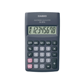 Calcolatrice tascabile hl - 815l bl - 8 cifre - grigio - casio
