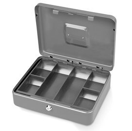 Cassetta portavalori secur - 15x11x7 cm - grigio - metalplus