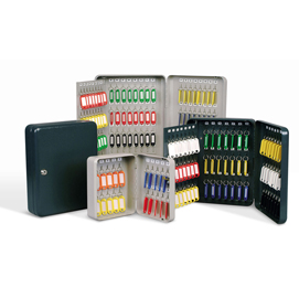 Cassetta portachiavi da muro - 30x24x7 cm - 48 posti - grigio antracite - metalplus