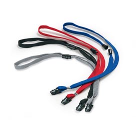 Cordoncino per portabadge - tessuto nero - 44x1 cm - durable - conf. 10 pezzi