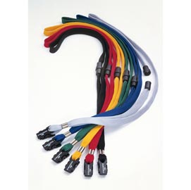 Cordoncino per portabadge - tessuto rosso - 44x1 cm - durable - conf. 10 pezzi