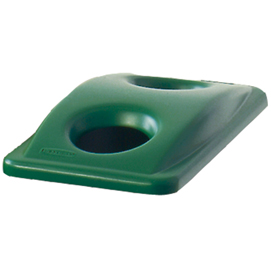 Coperchio slim jim - con fori per bottiglie - verde - rubbermaid