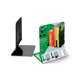 Coppia reggilibri - rete metallica - 13,5x17,5 cm - argento - lebez