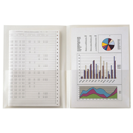 Cartelline con tasche poli 300 - ppl - buccia - 21x29,7 cm - trasparenti - sei rota - conf. 5 pezzi