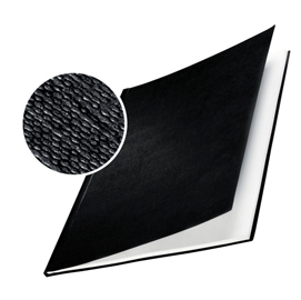 Copertine impressbind - rigide - 14 mm - finitura lino - nero - leitz - scatola 10 pezzi