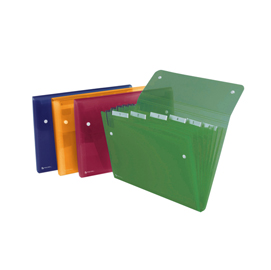 Cartella a soffietto ice - 6 tasche - 22x30 cm - colori assortiti - rexel