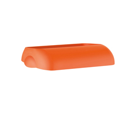 Coperchio per cestino gettacarte soft touch - 33,5x22,5x9 cm - 23 l - arancio - mar plast