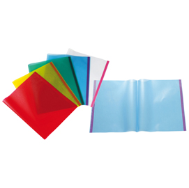 Coprilibro - 50x31cm - pvc goffrato blu trasparente - con biadesivo sei rota