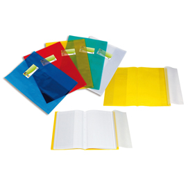 Coprimaxi - a4 - ppl -  liscio trasparente - blu - con alette - portanome - sei rota