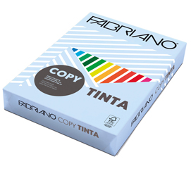 Carta copy tinta - a4 - 160 gr - colori tenui celeste - fabriano - conf. 250 fogli