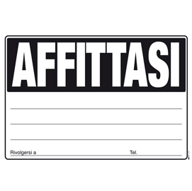 Cartello affittasi - 24 x 33cm - colori assortiti - edipro