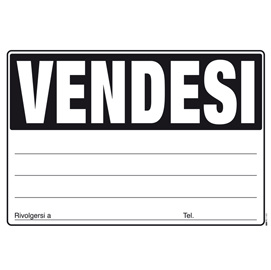 Cartello vendesi - 24 x 33cm - colori assortiti - edipro