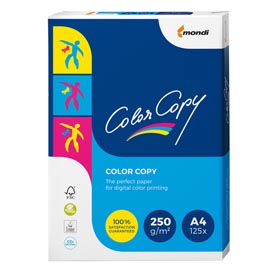 Carta color copy - a4 - 250 gr - bianco - mondi - conf. 125 fogli