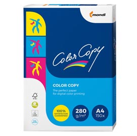 Carta color copy - a4 - 280 gr - bianco - mondi - conf. 150 fogli