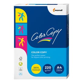 Carta color copy - a4 - 220 gr - bianco - mondi - conf. 250 fogli