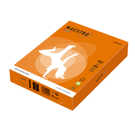 Carta maestro color - a4 - 160 gr - arancio forte or43 - mondi - conf. 250 fogli