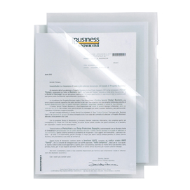 Cartelline a l poli 150 - ppl - liscio - 21x29,7 cm - trasparente - sei rota - conf. 25 pezzi