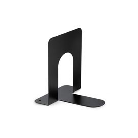 Coppia reggilibri - metallo - 12,7x16,5x16,5 cm - nero - plastidea