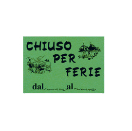 Cartello in cartoncino chiuso per ferie - 16x23 cm - giallo - cwr