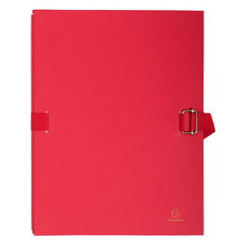 Cartella con dorso estensibile - alette in carta - dorso 13 cm - 21x29,7 cm - rosso - exacompta