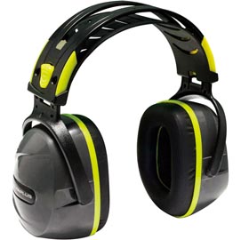Cuffia antirumore interlagos - snr 30 db - abs/gomma piuma/pom - nero/giallo - deltaplus