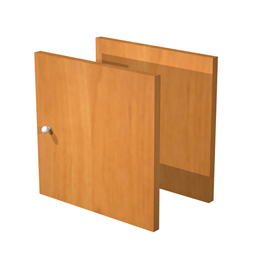 Coppia ante rainbow - 32,2x32,1 cm - per libreria - noce chiaro - artexport