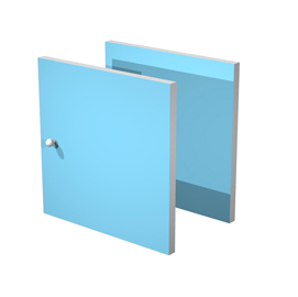 Coppia ante rainbow - 32,2x32,1 cm - per libreria - azzurro - artexport