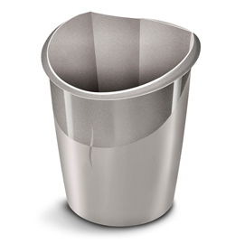 Cestino gettacarte ellypse xtra strong - altezza 38 cm - 15 lt - grigio talpa - cep