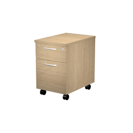 Cassettiera easy - 39,4x60x60 cm - 1 cassetto + 1 classificatore - con ruote - rovere - artexport