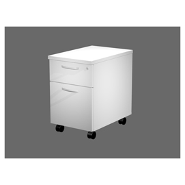 Cassettiera minerva - 39,4x60x60 cm - 1 cassetto + 1 classificatore - con ruote - bianco - artexport