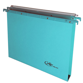 Cartella sospesa joker - cassetto - interasse 39 cm - fondo u 3 cm - 37x25 cm - blu - bertesi